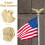 Ornement aigle pour mât de drapeau sectionnel doré (1 pièce) 3