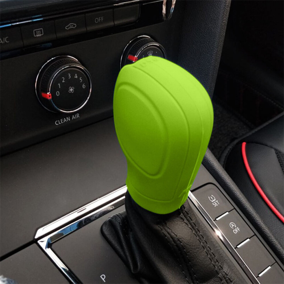 Elastic Silicone Car Gear Shifter Knob Cover, Universal Anti-Slip Automatic Shifter Protector Â Green 9357860814812
