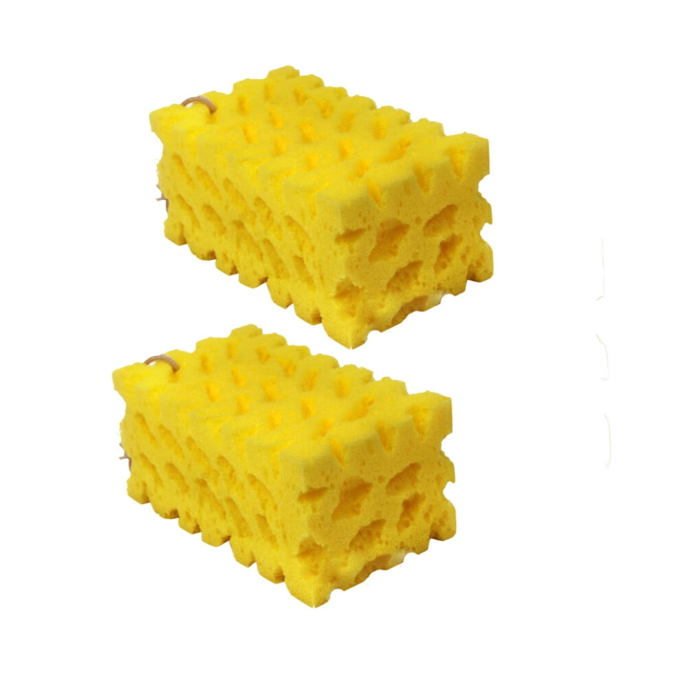 Brush Clearance Extra Large Car-Washing Sponge Sponge Washing Cleaning Block Honeycomb Kitchen Coral/Yellow 9357860814713