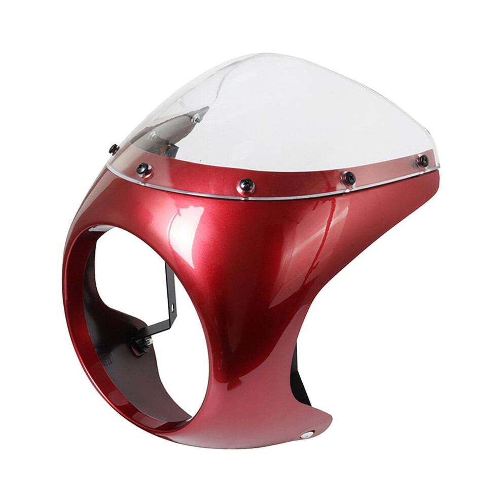Headlight Fairing Screen Motorcycle Windshield For Motorbike Cafe Racer Red 9357860814959