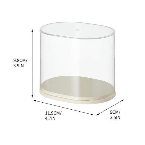 Vitrine transparente pour poupées avec base pivotante et couvercle 1