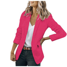 Casual Blazer Jackets For Women Open Front Business Work Office Suit Jacket With Pocket