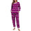 Dame vinterpyjamassæt med dobbelt fleece-print og raglan-print 4