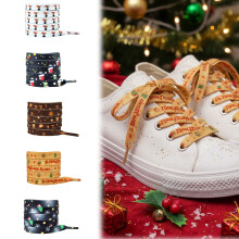 Wzzjkit Kerstveters voor sneakers, veters als cadeautje voor in de kerstsok voor volwassenen, mannen, vrouwen en tieners, kerstversiering veters voor