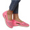 Sandali casual da donna con punta rotonda e plateau comodi, modello 39 rosa 4