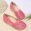Sandali casual da donna con punta rotonda e plateau comodi, modello 39 rosa 6