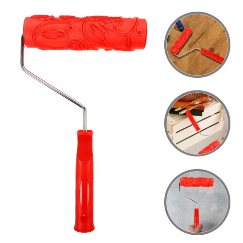 2Pcs Texture Roller for DIY Wall Art with Embossing Effect 11.4x7x1.8in