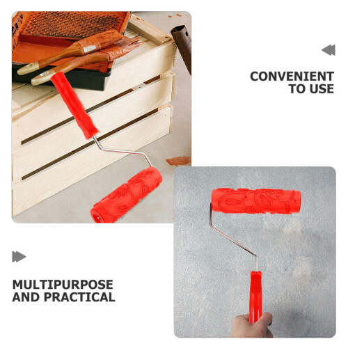 2Pcs Texture Roller for DIY Wall Art with Embossing Effect 11.4x7x1.8in 1