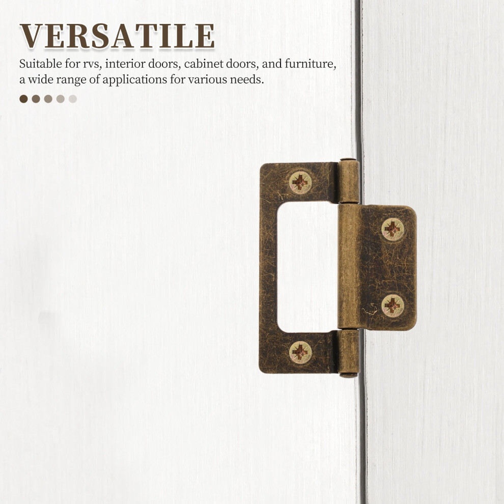 4Pcs Antique Brass Rv Door Hinges Rv Door Camper Cabinet Hinge Furniture Parts Travel Trailer Cabinet Hardware Accessories 9357860817882
