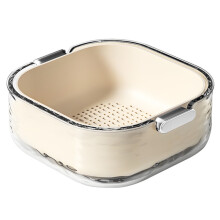 MOQIN Siebschüssel-Set, 2er-Pack, platzsparend und BPA-frei, aus Kunststoff, für Nudeln, Gemüse und Obst