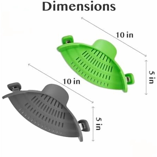 Coador de silicone com encaixe para panelas e frigideiras (pacote com 2) 1