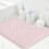 Tapete de secagem de louça extra grande, 61 x 43 cm (24 x 17 polegadas), microfibra absorvente, listrado azul, para bancada de cozinha e forro de 5