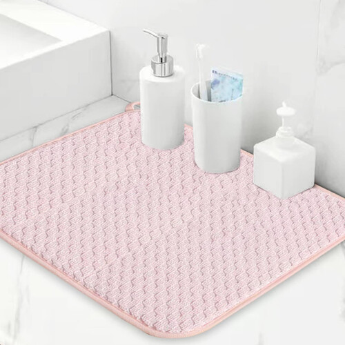 Tapete para Secar Louças de Microfibra Absorvente, 61 x 43 cm (24 x 17 polegadas), Cinza. 2