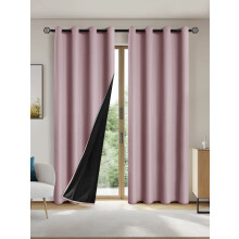 Rideau occultant 100% opaque, uni, pour chambre et salon.