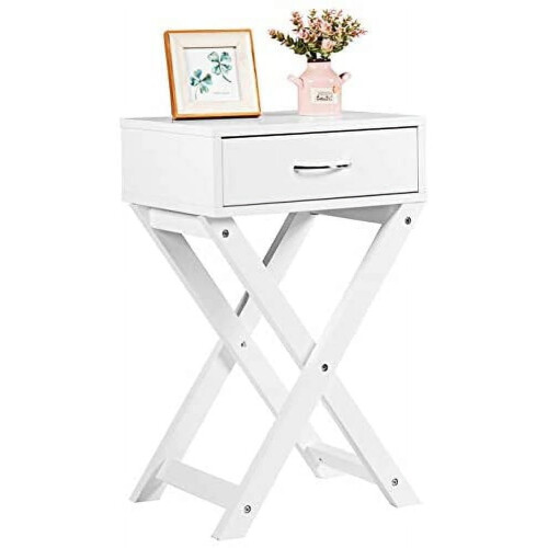 Μοντέρνα Ευέλικτα Κομοδίνα, Τραπεζάκι X-Design Accent, Ράφι Αποθήκευσης Κομοδίνου με