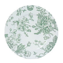 Assiettes de présentation florales en acrylique, 33 cm, paquet de 6