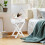 Μοντέρνα Ευέλικτα Κομοδίνα, Τραπεζάκι X-Design Accent, Ράφι Αποθήκευσης Κομοδίνου με 6