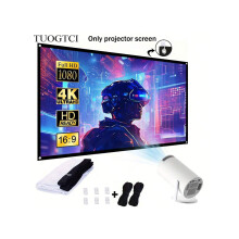 Scáileán Teilgeora Lasmuigh 60-150", 4K HD16: 9 Infhillte & In-nite, Frith-roic, Déthaobhach, Inaistrithe – Comhoiriúnach le Gach Teilgeoir