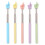 Macaron 5PC Finger Reading Teacher Pointer Retractable Adjustable Length Stainless Steel Frosted Handle Pointer-Multicolour 1