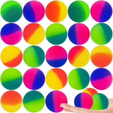 Lot de 25 balles rebondissantes géantes de 45 mm, idéales pour les fêtes et autres occasions spéciales.