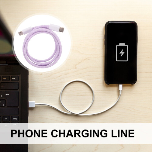 Καλώδιο γρήγορης φόρτισης USB C σε C με στιβαρό πλεγμένο εξωτερικό για φορητούς 2