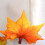 Leaf-Shaped 3D Throw Pillow 50x40cm Double-Sided Plush 3