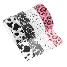 Fita adesiva com estampa de vaca, estilo retrô, decorativa, fina, para embrulho de presentes. Conta com estampa de leopardo.