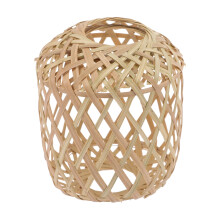 Abat-jour en bambou tressé, style rustique, pour lampe suspendue.