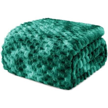 Tweepersoons fleece deken 60x80 inch, wolkenjacquarddesign