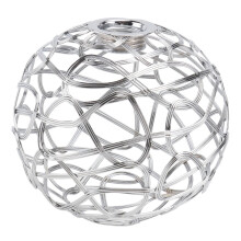 Abat-jour cage en métal argenté 8 cm