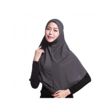 Hijab muçulmano Amira, lenço islâmico macio e liso, xale longo de algodão para a cabeça.