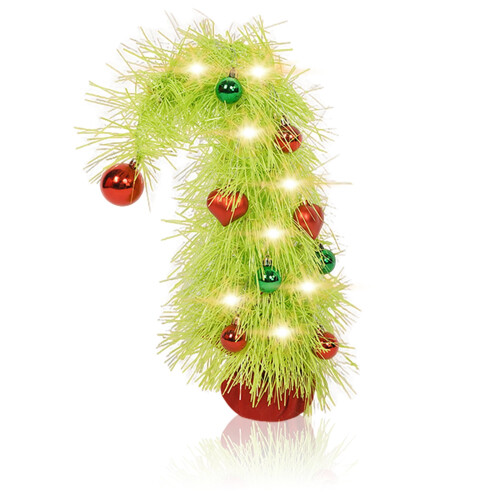 Lime Green Pre-lit Mini Christmas Tree 15.7 inch