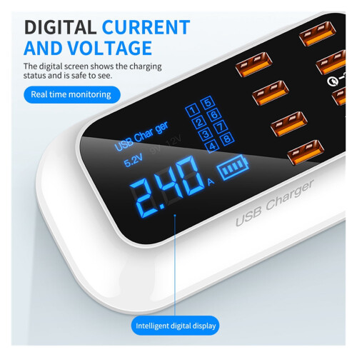 Universal Smart Charger USB Phone Charger Wall Adapter Fast Charge Socket Hub Συμβατό με κινητό τηλέφωνο, tablet και 2