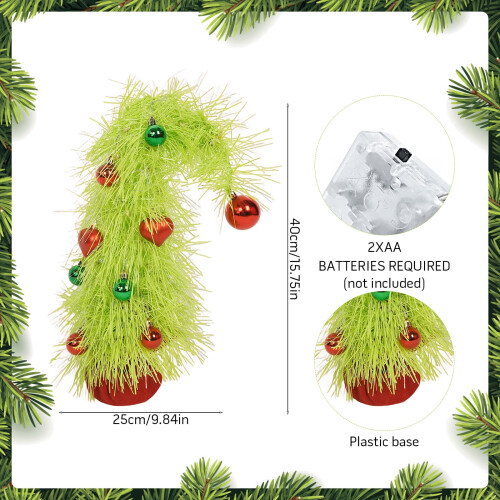 Lime Green Pre-lit Mini Christmas Tree 15.7 inch 1