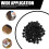 Worgeous Round Plastic Hole Plugs Black 100pcs 7