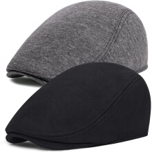 Gorra estilo Newsboy de Fashion2Pack para hombre, ajustable, de lana tweed con estampado de espiga, gorra plana de mezcla, estilo Ivy Cabbie, gorra