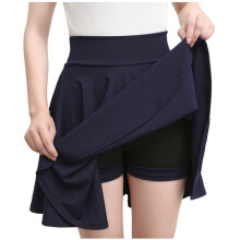 Damenröcke, Röcke mit Shorts darunter, Modischer, hochtaillierter, einfarbiger Mini-Bleistiftrock, figurbetont, sexy, kurz, marineblau, Größe 4XL
