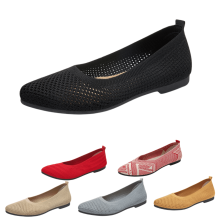 Women's Flats Shoes Comfortable and Soft Flats Crochet Mesh compatible with Sharp tip Toe Slip-On Casual Flats Dress Shoes