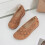 Γυναικεία Hollow Comfort Slip-on Δερμάτινα Μπαλαρίνες Flats Παπούτσια με Κούφιο Τακούνι 4