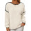 Kvinder Kabelstrik Pullover Løse Casual Efterårstoppe 1