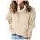 YOUSNH Herbst Damen Strickpullover Khaki XXL 2