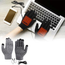 USB Powered Heated Knitted Gloves for Typing Gaming and Winter Hand Warmth with Full Finger Heating Technology