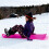 Winter Flying Carpet Portable Rolling Sled for Kids and 6