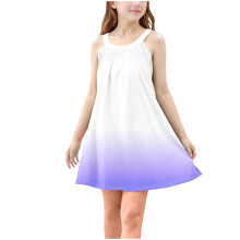 Vestidos para meninas, Vestido infantil, Vestido regata de malha sem mangas para meninas e crianças pequenas, roxo, 7-8 anos