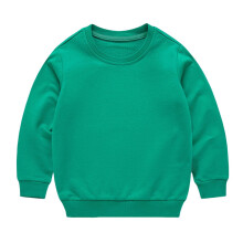 Camisetas de manga larga para niños y niñas, color liso, cuello redondo, top de manga larga informal y cómodo, sudadera con capucha, camisetas