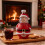 Ποτήρι καράφας ουίσκι Santa 300ml Χριστουγεννιάτικη διακόσμηση 1