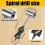 Broca manual portátil de 25 cm (10 polegadas), broca tipo Scotch Eye para madeira, furador manual para camping e trilhas – compatível com cabos 7