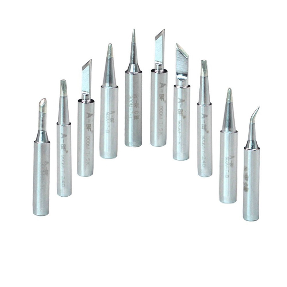 10Pcs 900M-T Soldering Iron Tips Silver 9557311261657