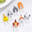 Japceit Kichen Tools, Fruit fork Plastic Lunch Box Decoration Pick Cake Snack Fruit Pick Platter Fruit fork Set Lunch Box Decoration, Kitchen Needs 6