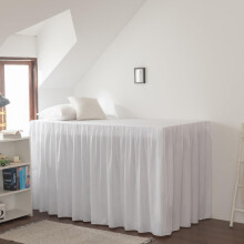 Jupe de lit pour dortoir, jupe de lit pour dortoir Twin XL, jupe de lit 100 % microfibre, literie extra longue pour dortoir Twin, coin fendu, Twin XL